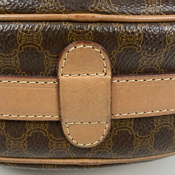 Celine Macadam Pattern Canvas Shoulder Bag Brown - Picture 3 of 7